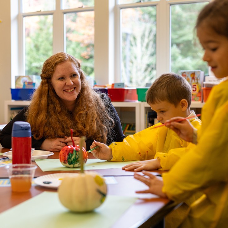 painting in kindergarten